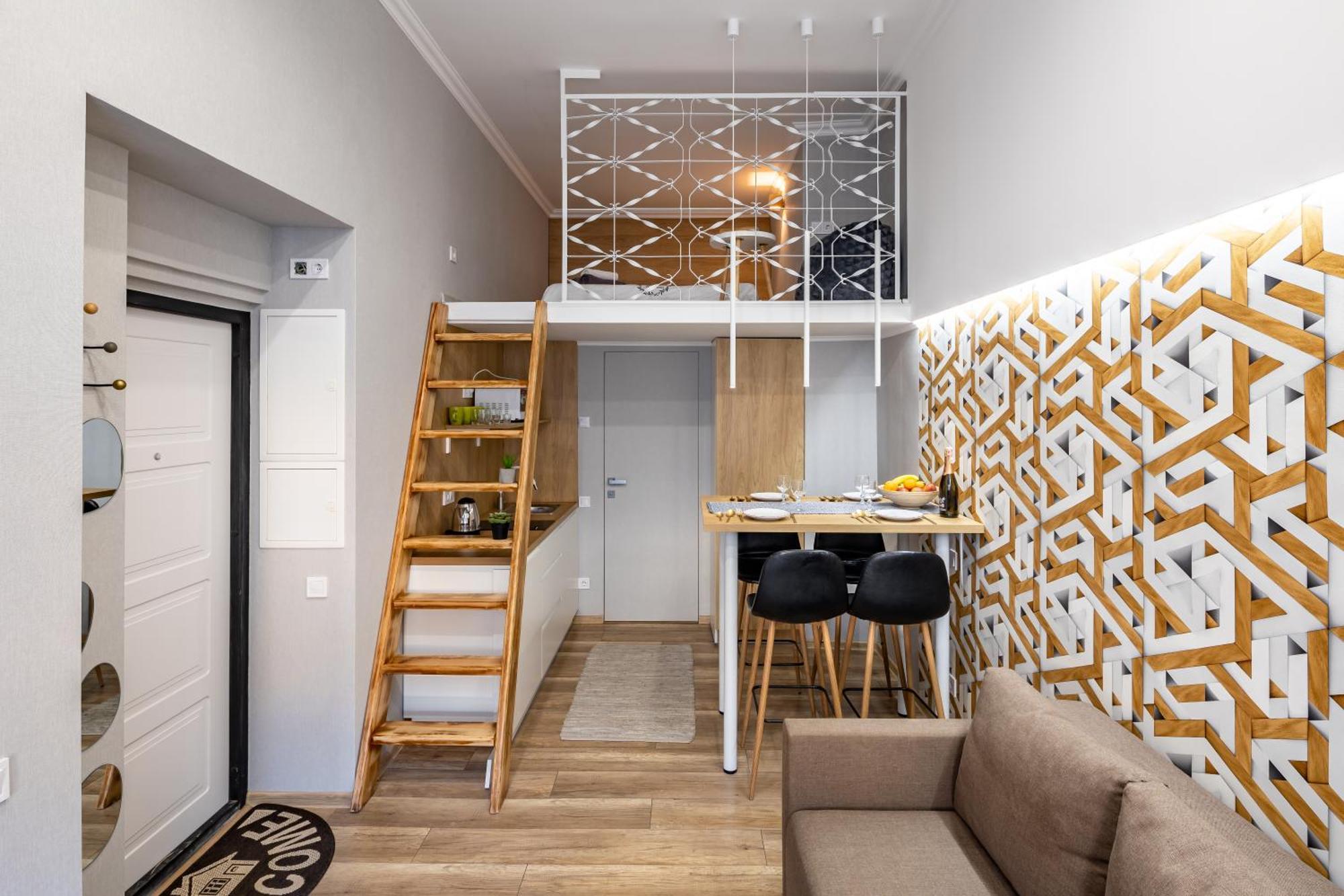 Bv Apartments Black And White Lviv Ngoại thất bức ảnh